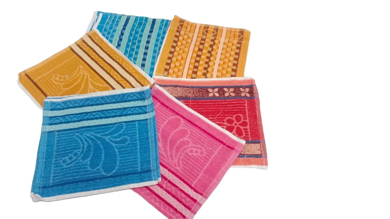 Set of 12 Small Hand Towels - Multicolor