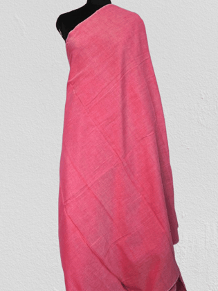 HANDLOOM COTTON PINK PLAIN SAREE