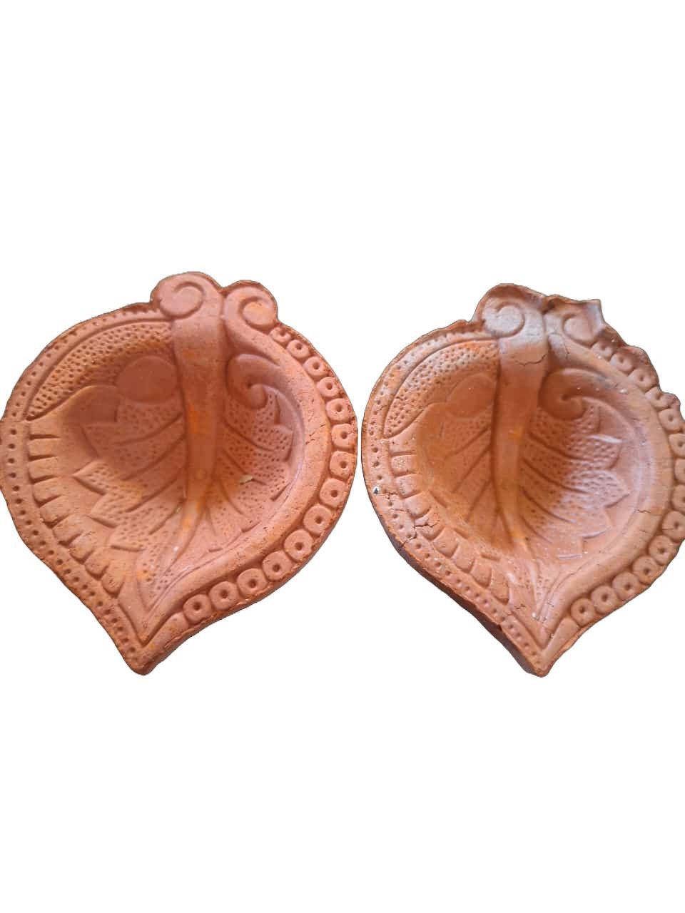  Handmade Clay Diya Set of 2