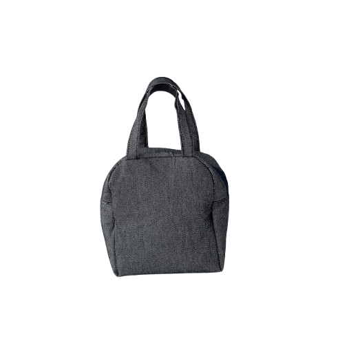 Black Round Jean Cloth Lunch Bag