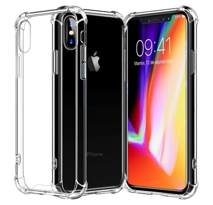 Faircost for iPhone Xs Back Cover Shockproof (Silicon| Transparent)