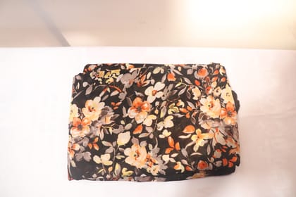 Floral Print Chiffon Fabric Saree