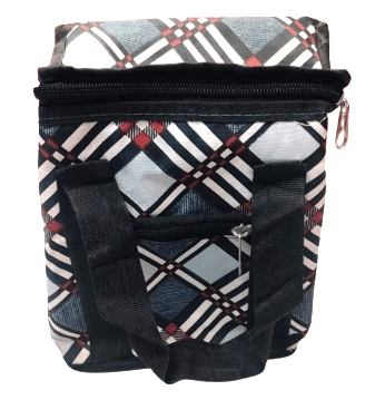  Black and White Checkered Lunch Bag