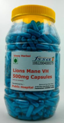 Lions Mane VH Herbal Supplement 500mg Capsules