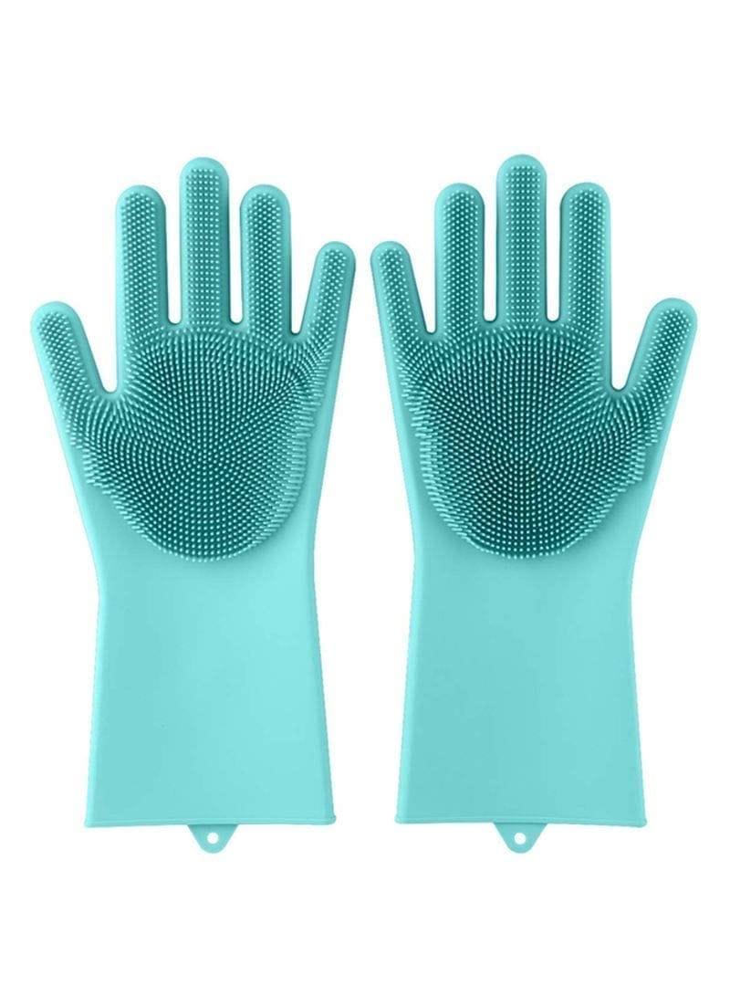 namaskaram Heavy Duty Reusable Industrial Use Rubber Gloves and Ideal for Construction Material Handling Janitorial Bathroom Cleaning (Size) Medium-1 Pair