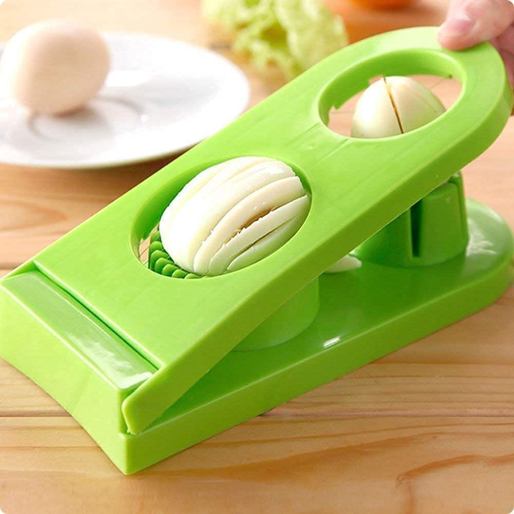 Namaskaram Egg & Mushroom Slicer/Cutter | Stainless Steel Slicer | Egg, Mushroom & Small Fruit Chopper/Divider/Dicer/Cutter, Slicing Widget Slicing Cutter for Kitchen | Multi Purpose Slicer