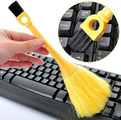 namaskaram Plastic Computer Notebook Laptop Keyboard Dust Cleaning 2 Sided Microfiber Brush, Multicolor (Pack of 1)