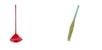 namaskaram Jala Cobweb Cleaning Broom with Zero Dust Floor Broom (Assorted Colour)