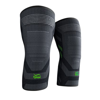 Tynor Knee Cap Air Pro, Black & Green,Pack of 2