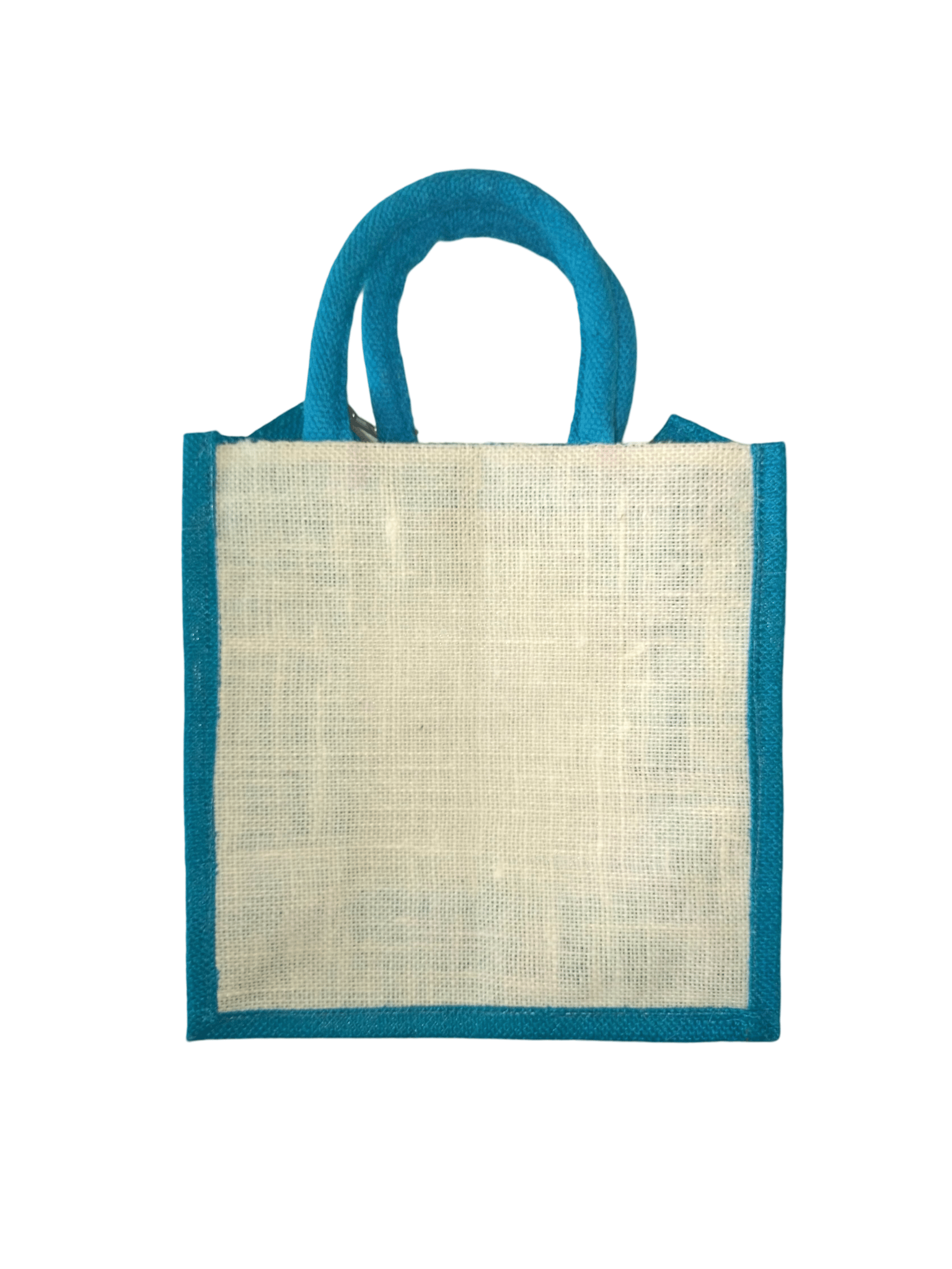 Blue Jute Tote Bag