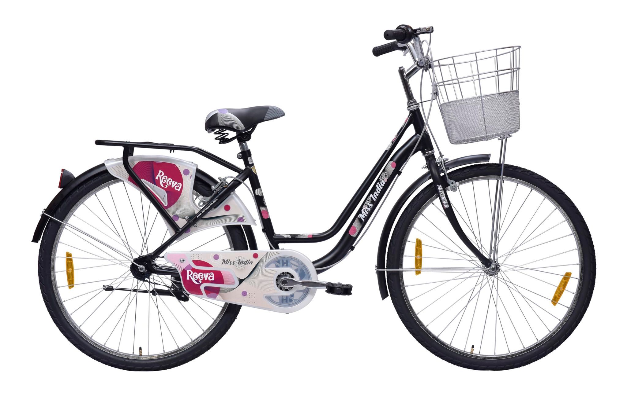 Hero Reeva 26T Mountain Bicycle for Women | Single Speed | Internal Carrier | Front Basket | Ideal for Girls/Women