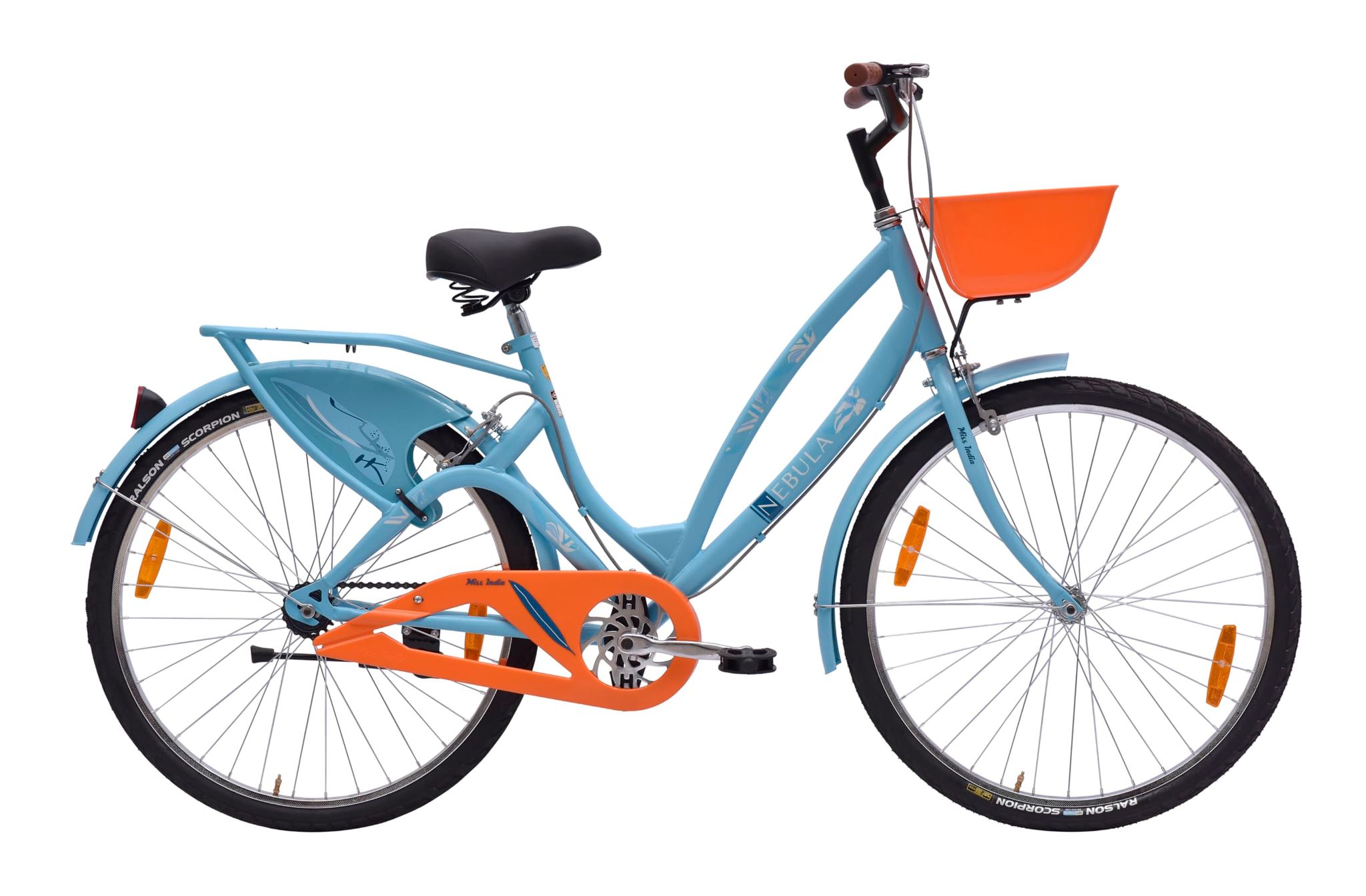 Hero Nebula 26T Bicycle for Girls/Womens with Front Basket and Inbuilt Carrier | Caliper Brake | Rigid Fork | 18 Inch Frame | Ideal for Women/Girls