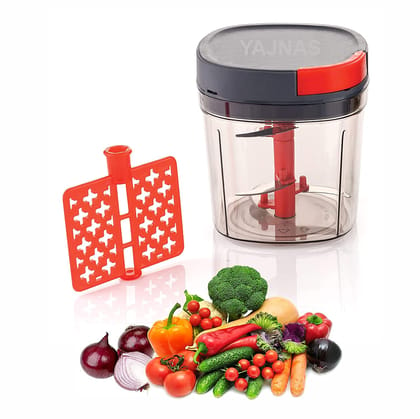 1000 ml Food Chopper, Easy & Powerful Hand Held Vegetable Chopper/Blender to Chop Fruits/Nuts/Herbs/Onions/Garlics for Salsa/Pesto/Coleslaw/Puree