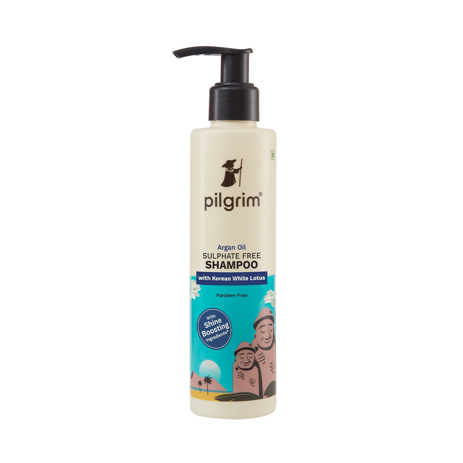 Pilgrim Mild Sulphate Free Shampoo (Argan Oil) For Dry Frizzy Hair, Men and Women, No Sulphate No Paraben, Korean Beauty Secrets (Shampoo)