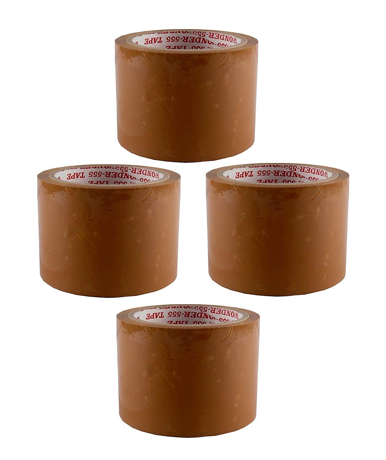 Cello Brown Tape 3 inch / 72mmx65Meter,42 Micron Thickness Pack of 4 Rolls