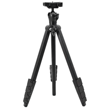 Croma 148cm Adjustable Tripod for Mobile and Camera (360 Degree Rotatable, Black)