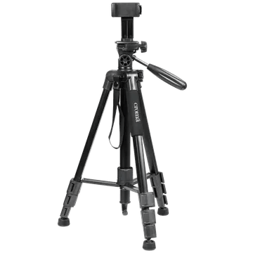 Croma 163cm Adjustable Tripod for Mobile and Camera (4 Section Height Adjustment, Black)