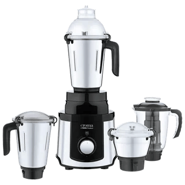 Croma 1000 Watt 4 Jars Mixer Grinder (20000 RPM, Black and Silver)