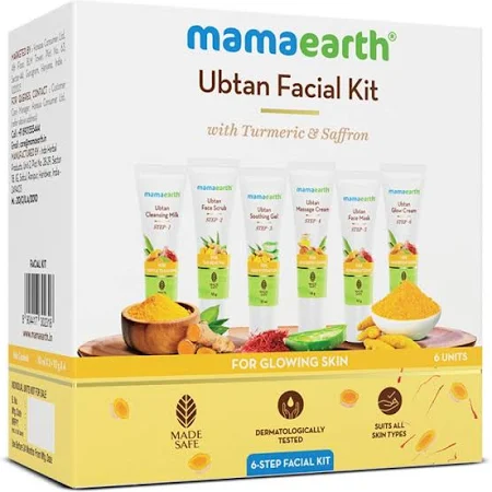 Mamaearth Ubtan Facial Kit with Turmeric & Saffron for Glowing Skin - 60 g