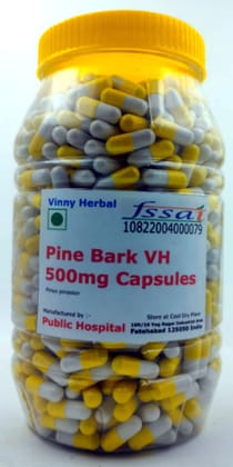 Pine Bark VH Herbal Supplement 500mg Capsules