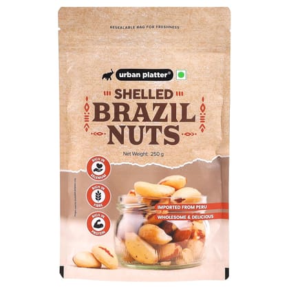 Urban Platter Exotic Brazil Nuts, 250g [Premium | Grade A | Rich in Selenium | Product of Peru]