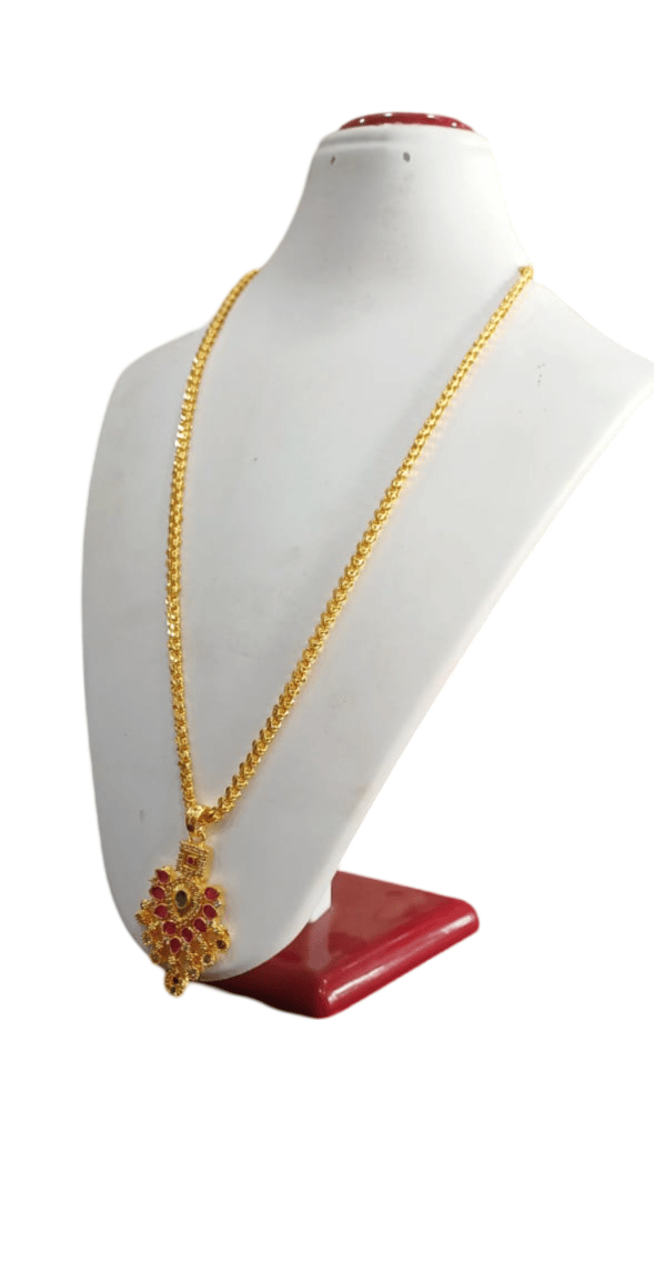 Gold Plated Traditional Pendant Chain for Women