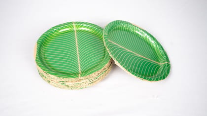 100% Natural Areca Leaf Plates | Disposable and Biodegradable | Pack of 100