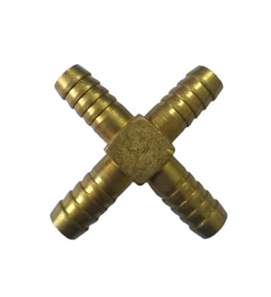 B K JAGAN & CO Brass 4 Way Cross Joint (6 MM)