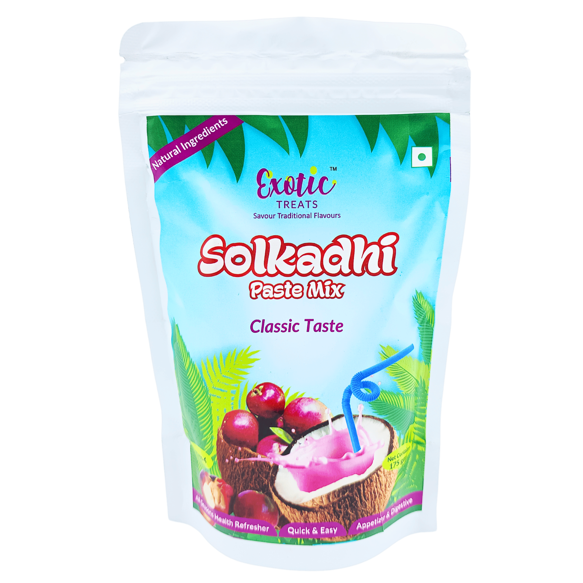 Solkadhi – Classic Taste – Solkadhi Paste Mix By Exotic Treats | Add water and serve | Make four glasses in 1 Pack