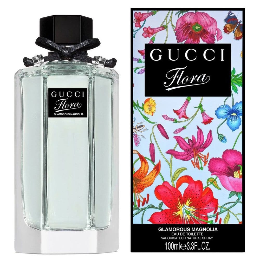 Gucci Flora Glamorous Magnolia Eau De Toilette 100ml/3.4fl oz - Elegant, Floral, and Feminine Fragrance