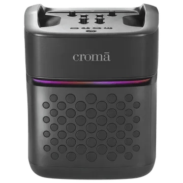 Croma 100W Bluetooth Party Speaker (RGB Party Lights, Black)