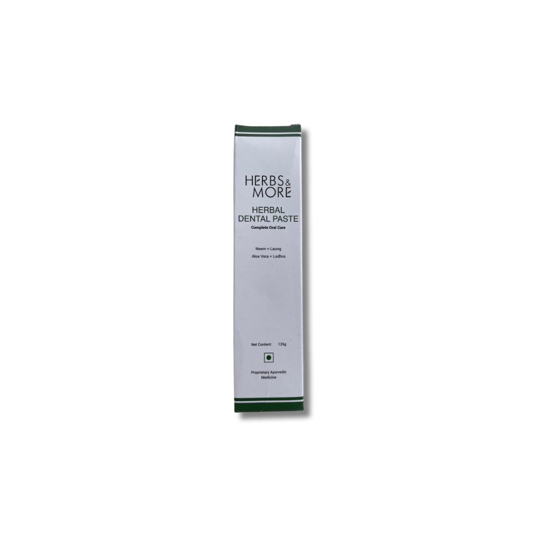  HERBS & MORE Complete Oral Care Herbal Dental Paste with Neem, Laung, Aloe Vera, and Lodhra - 125g