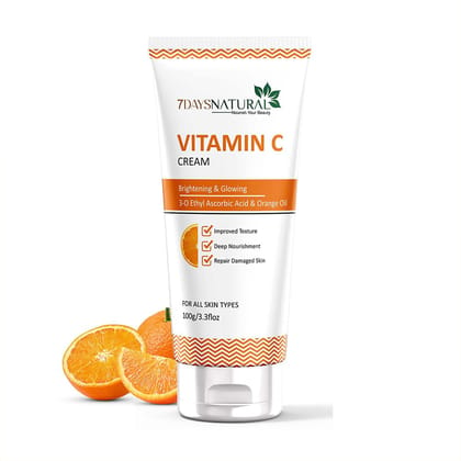 7 Days Vitamin C Face Cream | Oil Free, Quick Absorbing | For All Skin Types