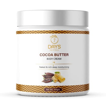 7 Days Naked & Rich Choco Body Butter Cocoa  Butter,Deep Moisturizing Cream for Dry Skin (100 g)