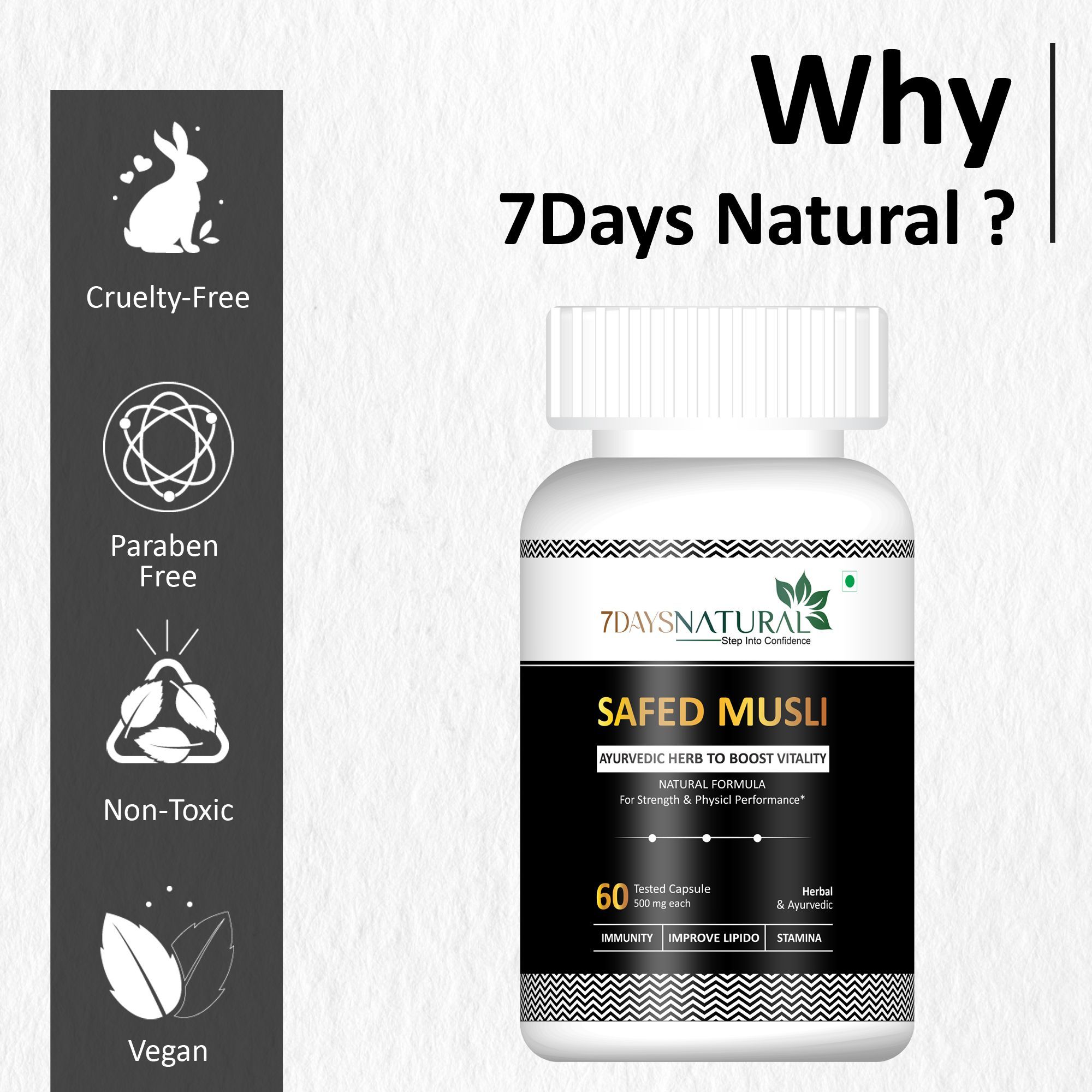 Safed Musli Extract Capsule | 7Days Natural