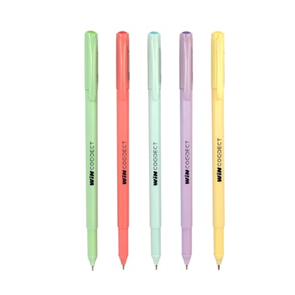 Win Connect Ball Pens | 30 Blue Pens | 0.7mm Tip | Elasto Grip | Pens for Writing | Stationary Set | Perfect for Kids | Ideal fo School, Office & Business Use | Stick