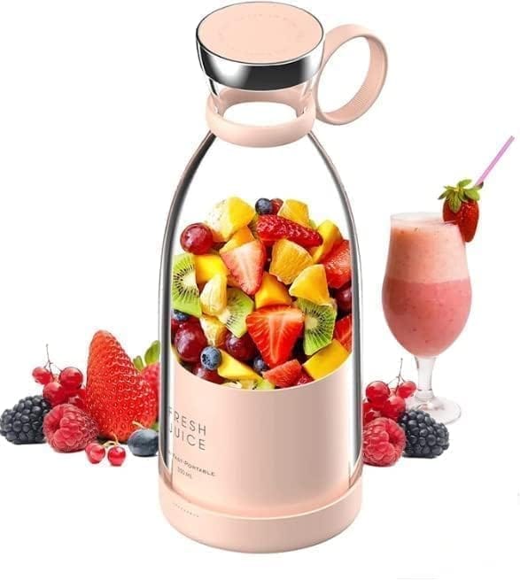 6 Blades 420ml Portable Juice Blender, Juicer Bottle Mixer, Juice Maker, Fruit Juicer Machine Electric, USB Rechargeable Personal Mini Juicer Grinder Portable Nail Drill, Shakes and Smoothie