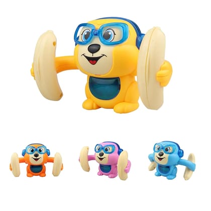 SHANAYA Dancing Spinning Rolling Tumbling Voice Activated Banana Monkey Toys for Kids Best Gift for Kids - Random Color & Design