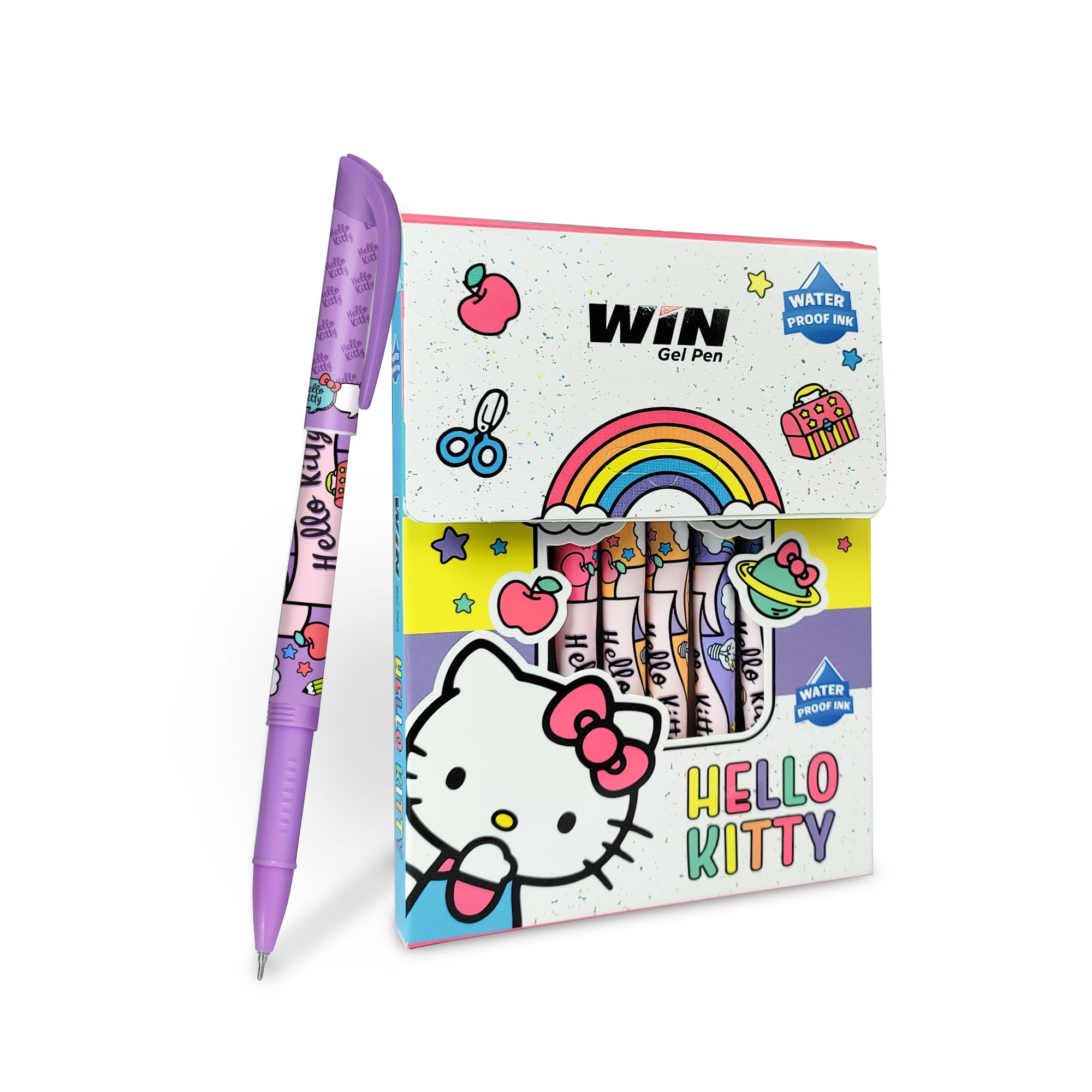 WIN Hello Kitty Gel Pens | 30 Pens (20 Blue Ink & 10 Black Ink) | Hello Kitty Theme Body | Dark Gel Ink | 0.7 mm Tip | Smooth Writing | Pens for Students | Water Proof Ink Pens | Stationery Set