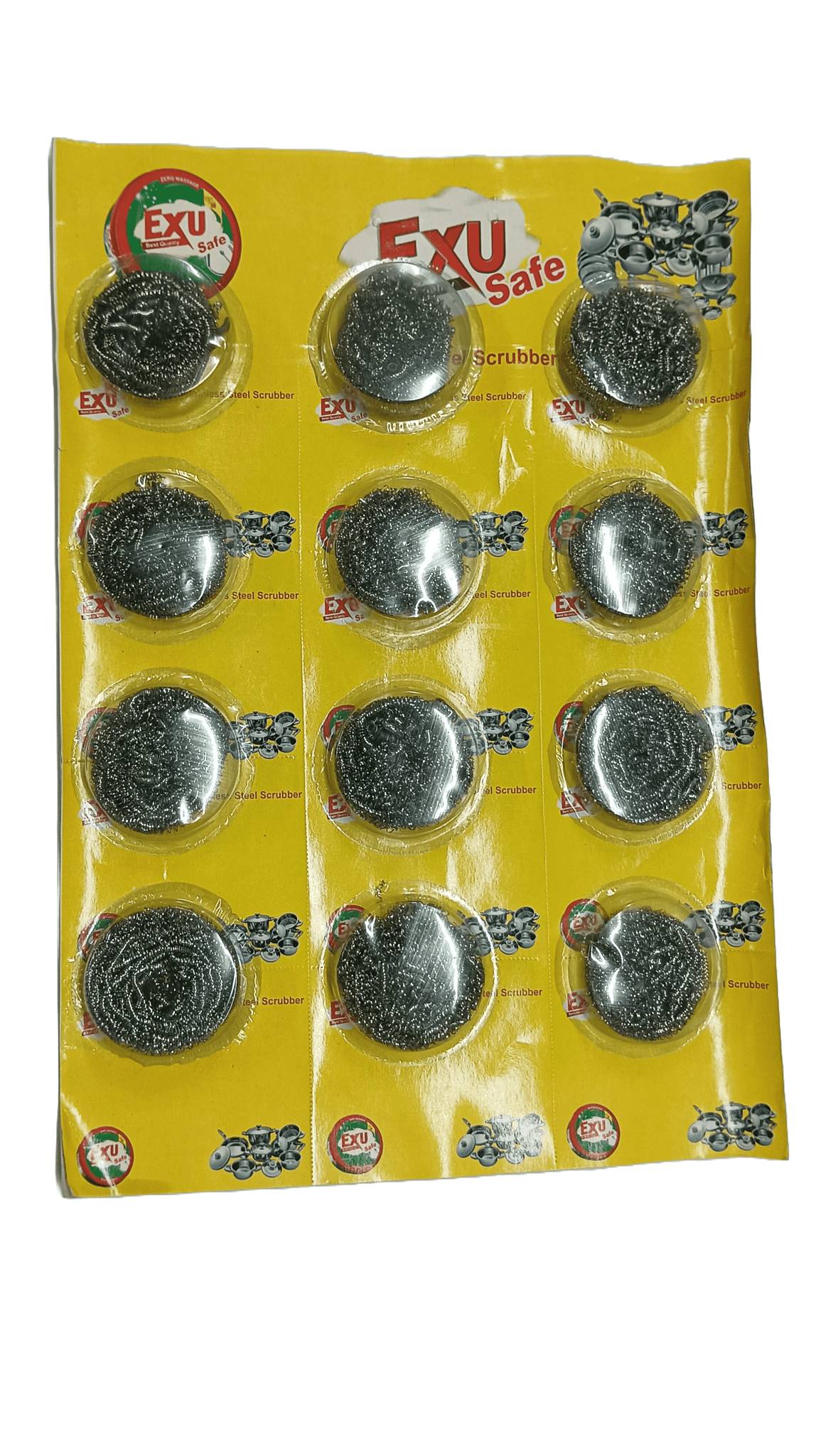 XU Safe Steel Scrubber - 12 Pieces