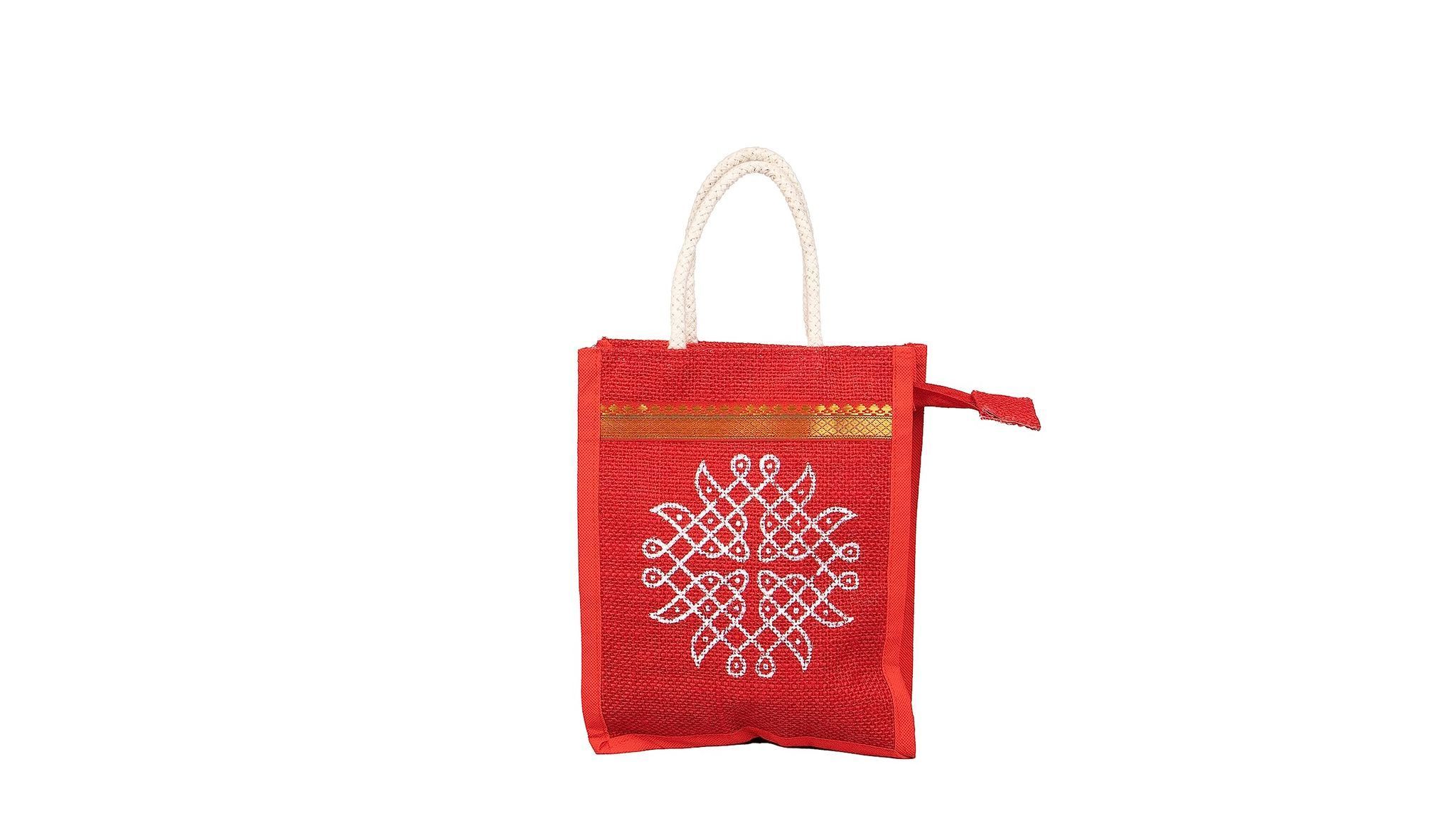 Red Jute bag