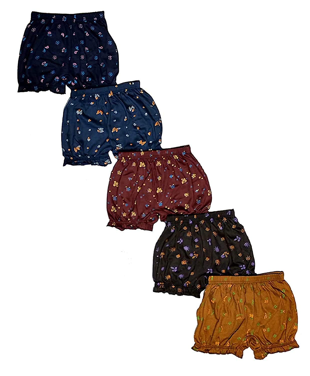 Combo of 5 - Women Daily Wear Sassy Printed Bloomer Panties - Multi-colour.