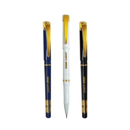 TOTEM Carat Ball Pens Set | 30 Pens (20 Blue Ink & 10 Black Ink) | Premium Stylish Body | 0.7 mm Tip | Golden Clip | Pens for Writing | Corporate Gifting | Office Stationery | Pens for Students