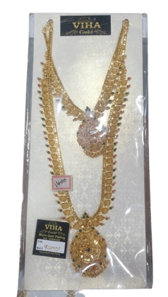  Gold Plated Traditional Indian Necklace Set