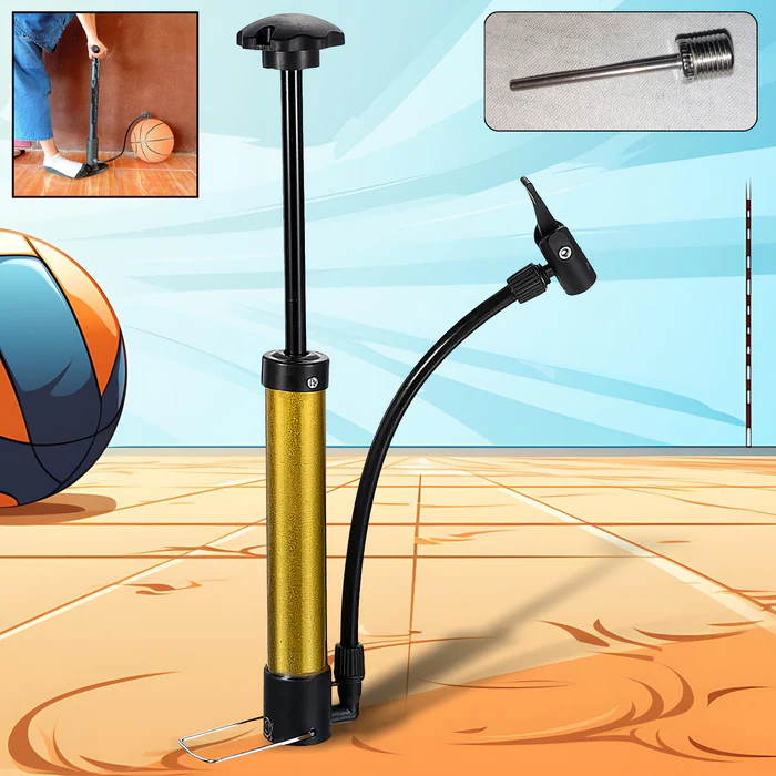 Hand Air Ball Pump, Metal Portable High Pressure Air Pump Mini Basketball Inflator for Balls, Basketball, Soccer, Volleyball, Football, Inflatable and More