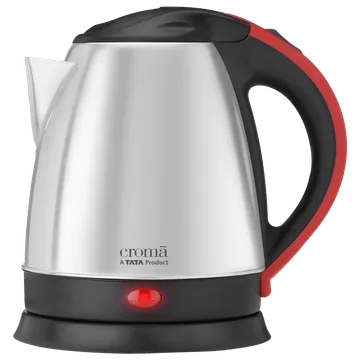 Croma 1350 Watt 1.5 Litre Electric Kettle with Overload Protection (Silver)