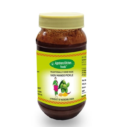 Agrahara Kitchen Foods Tender Mango Pickle Vadu Manga Palakkad Special, No Preservatives, Aam Ka Achaar - 300gm