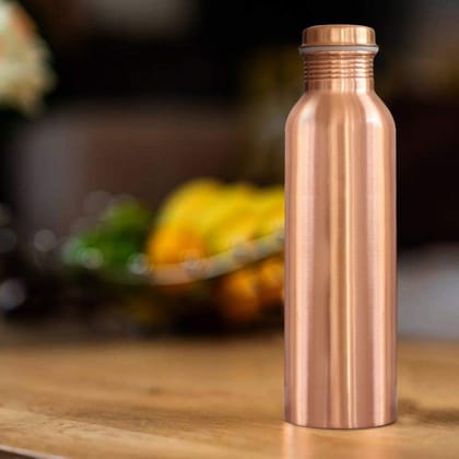 BulkySanta Pure Copper Water Bottle, Matte Finish 800 ML (Weight - 300 grams) (Pack of 1)