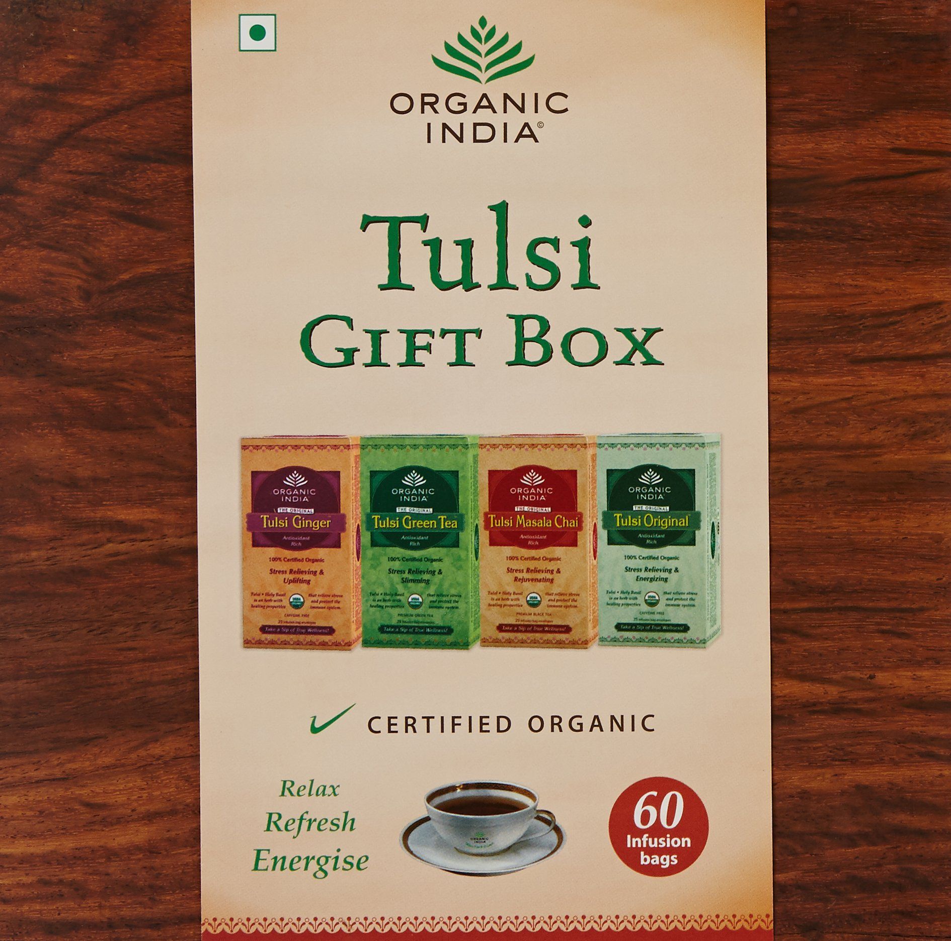 Organic India Tulsi Gift Box - 60 Infusion Bags