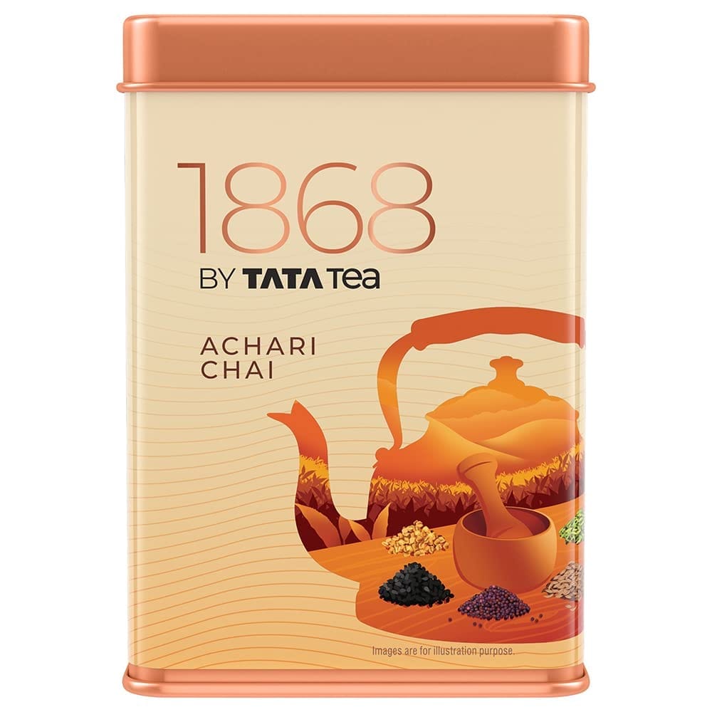 1868 by Tata Tea, Achari Chai, 100g Tin